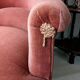 Fauteuil crapaud velours rose