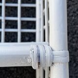 White rattan shelf with braces