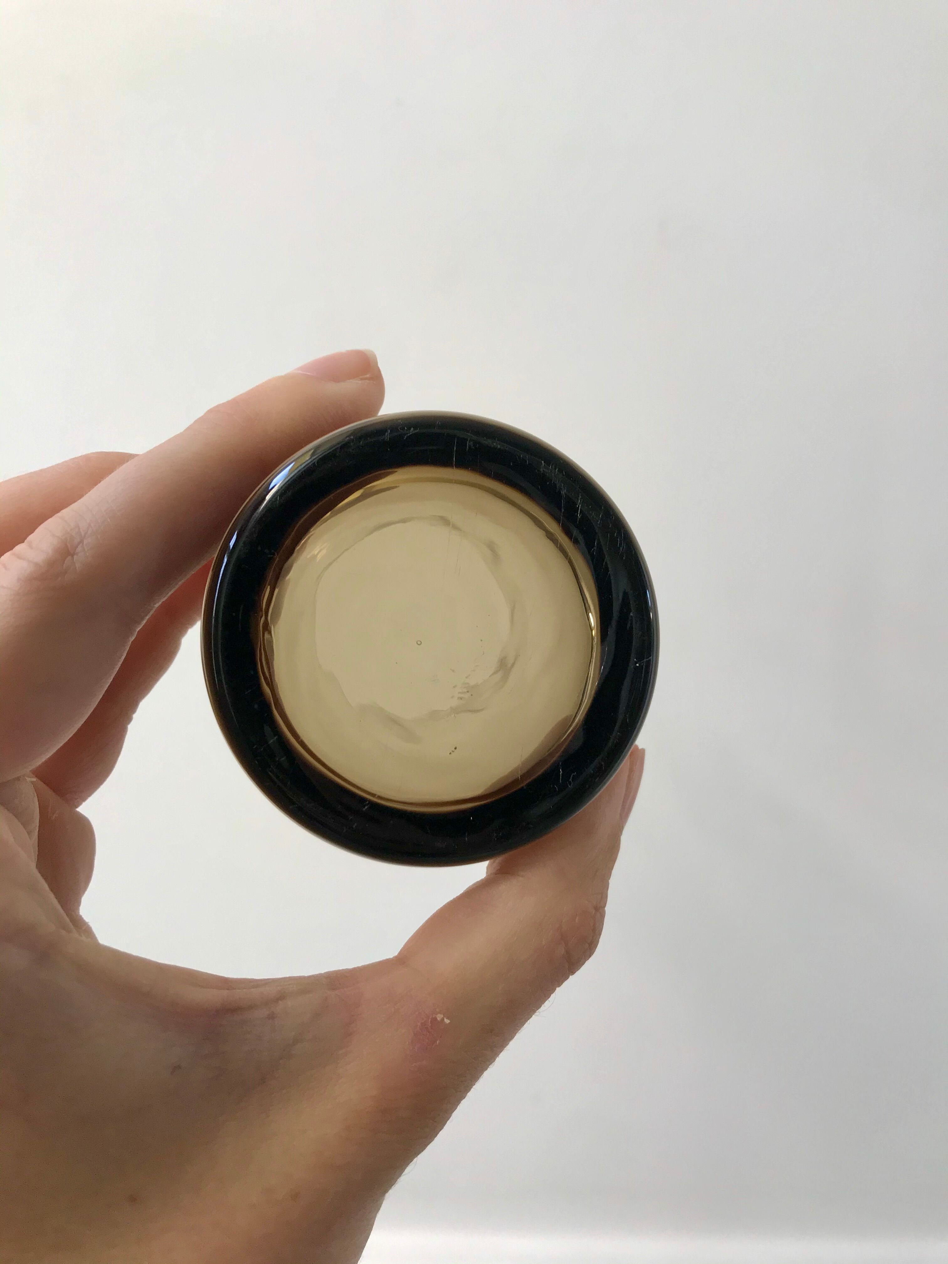 Set of 6 glasses smoked long drink 70s