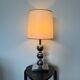 Lampe vintage années 80 en métal chromé à trois globes