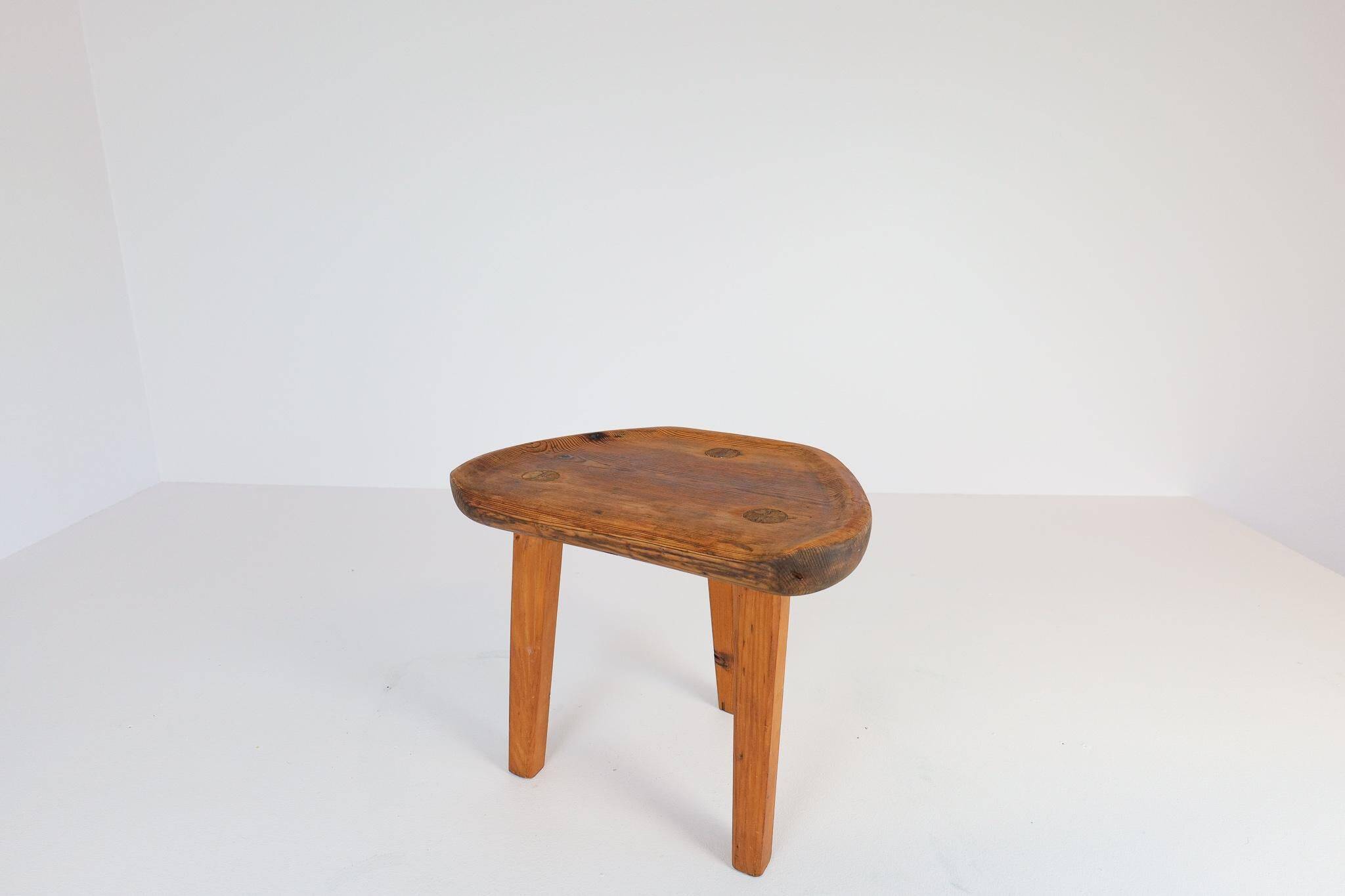 Swedish pine stool, 1960s