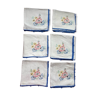 6 serviettes en lin anciennes brodées