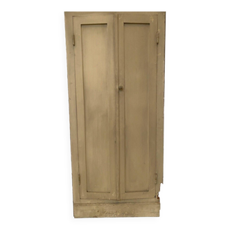 Front of under-stairs cupboard in 20th century weathered fir