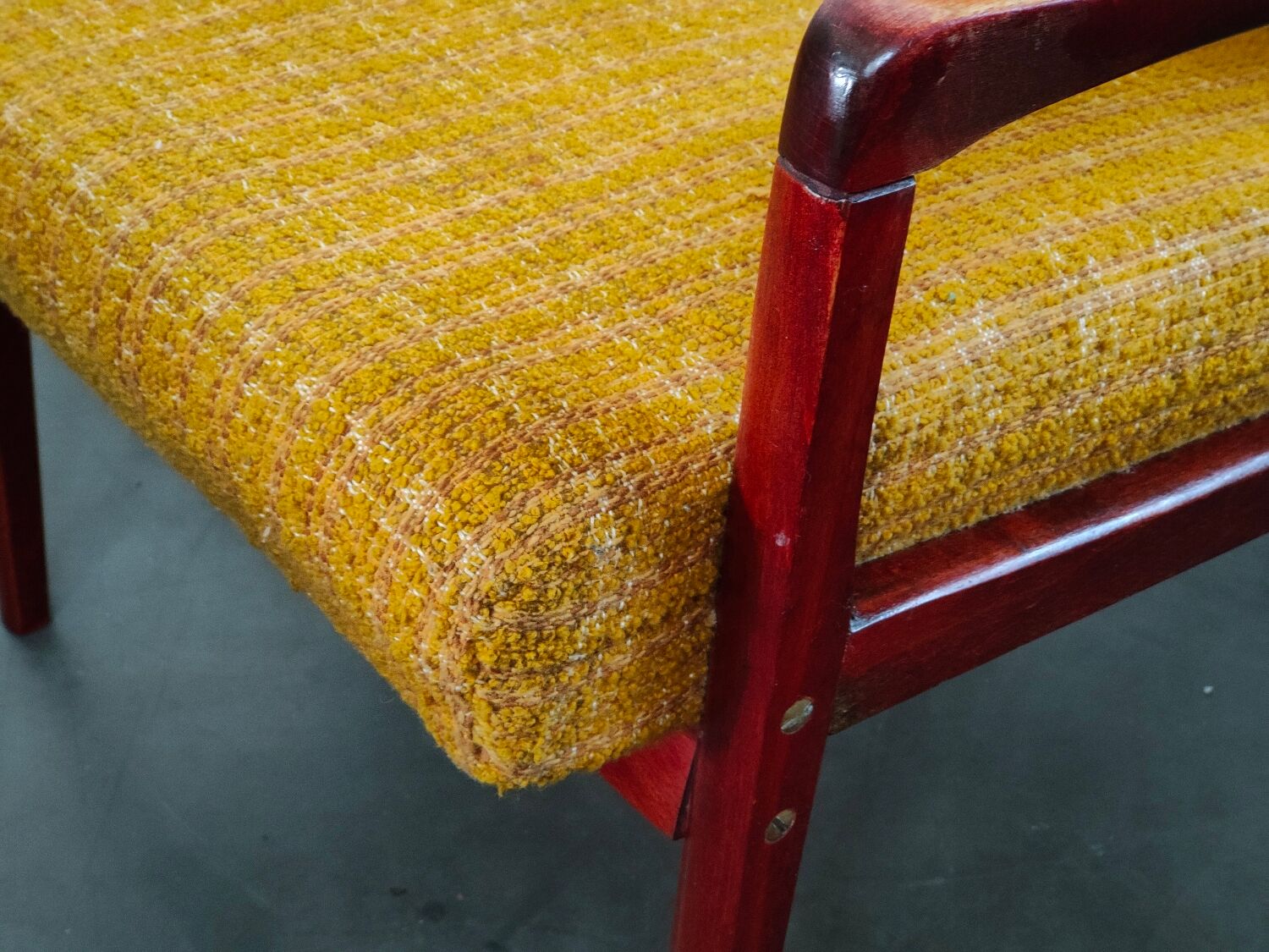Pair of armchairs Jiri Jiroutek bouclette Yellow 1960