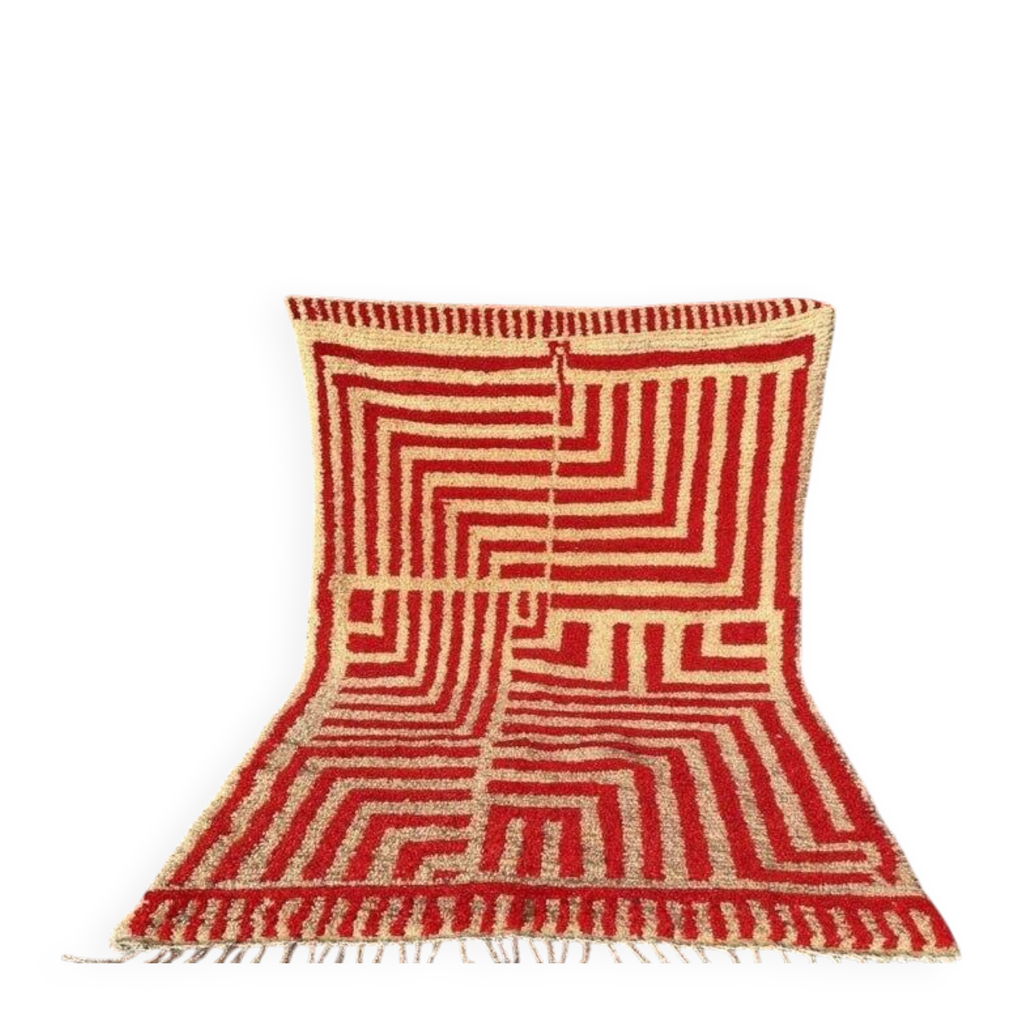 Handmade traditional Beni Ourain rug, size 2/3 m.