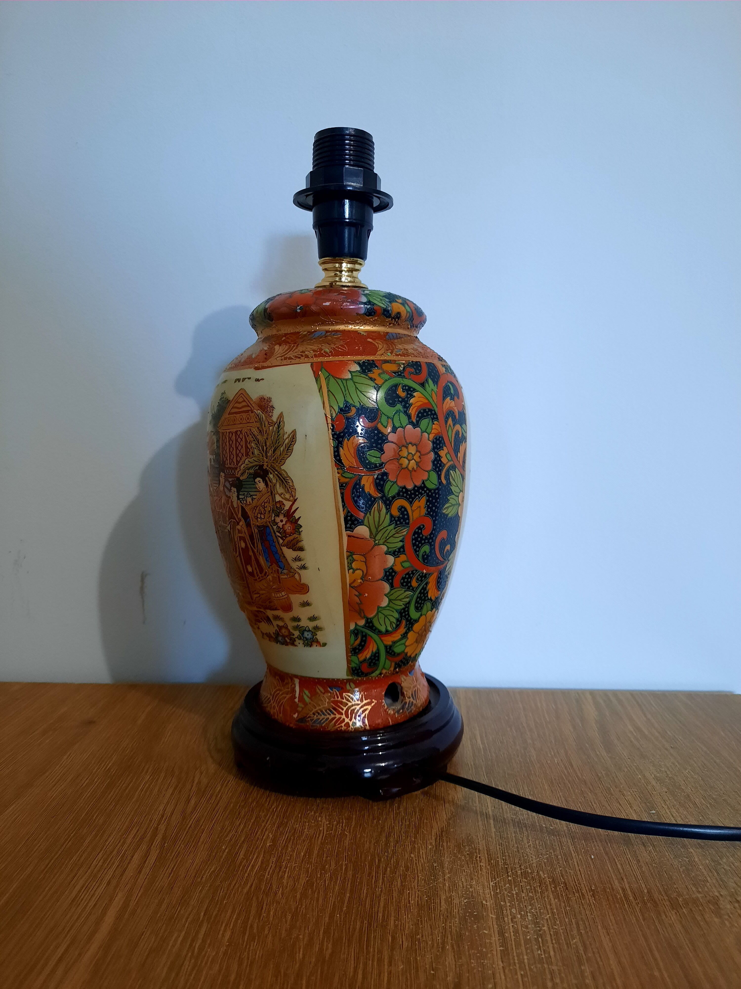 Pair of earthenware living room lamps