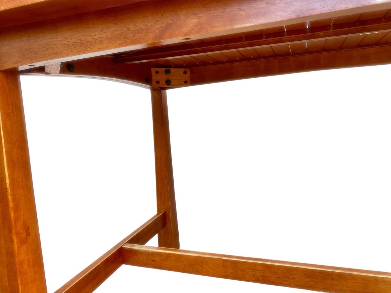 Exotic glass and solid wood table in Thailand