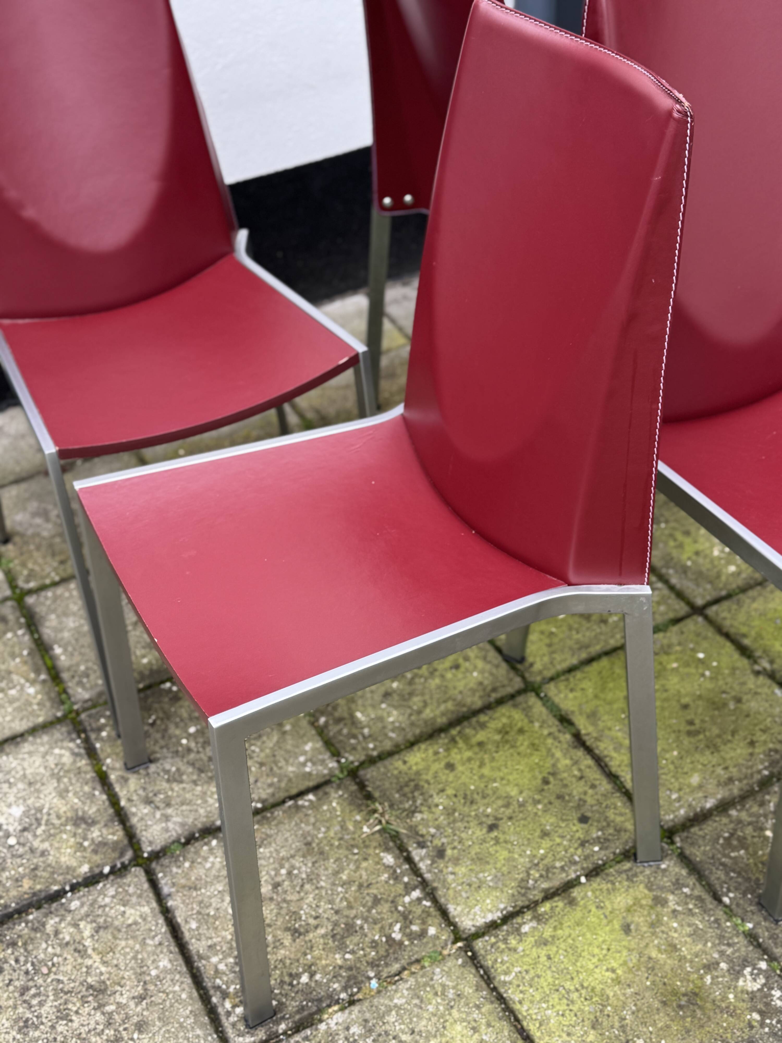 4 chaises de salle à manger italiennes post-modernes Bross