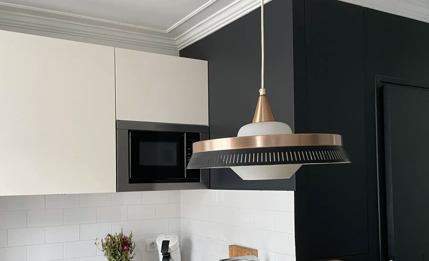 Scandinavian pendant lamp Bent karlby for Lyfa, Denmark 1960 vintage
