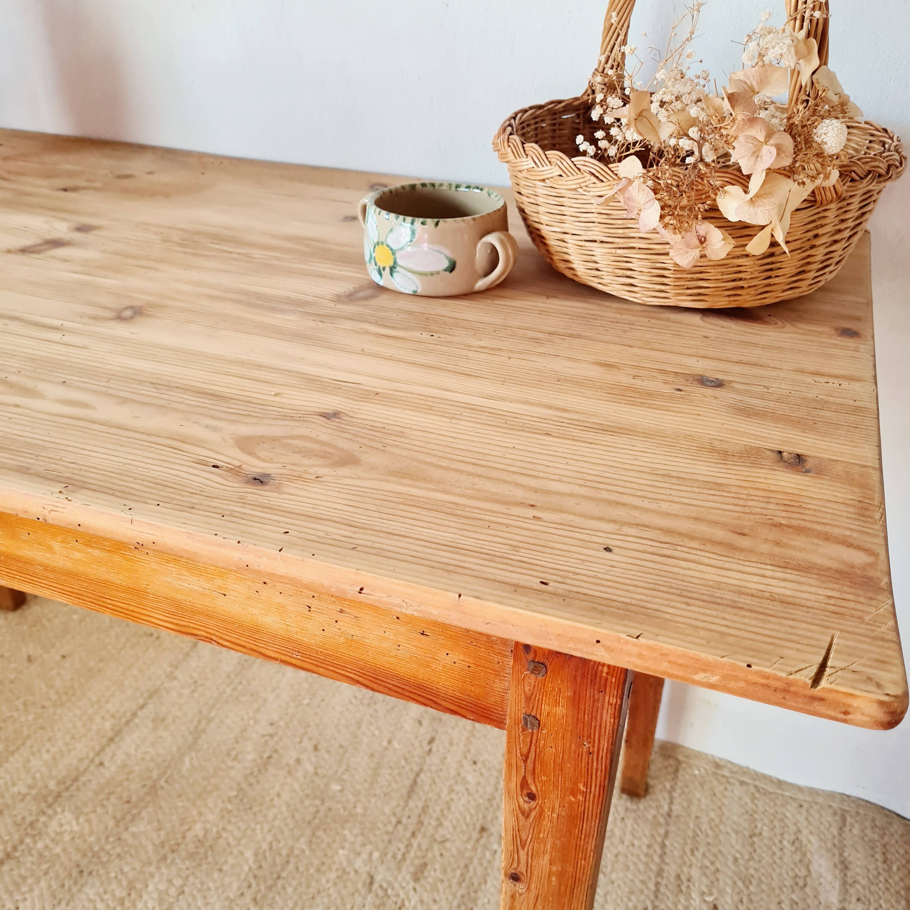 Antique farmhouse table L
