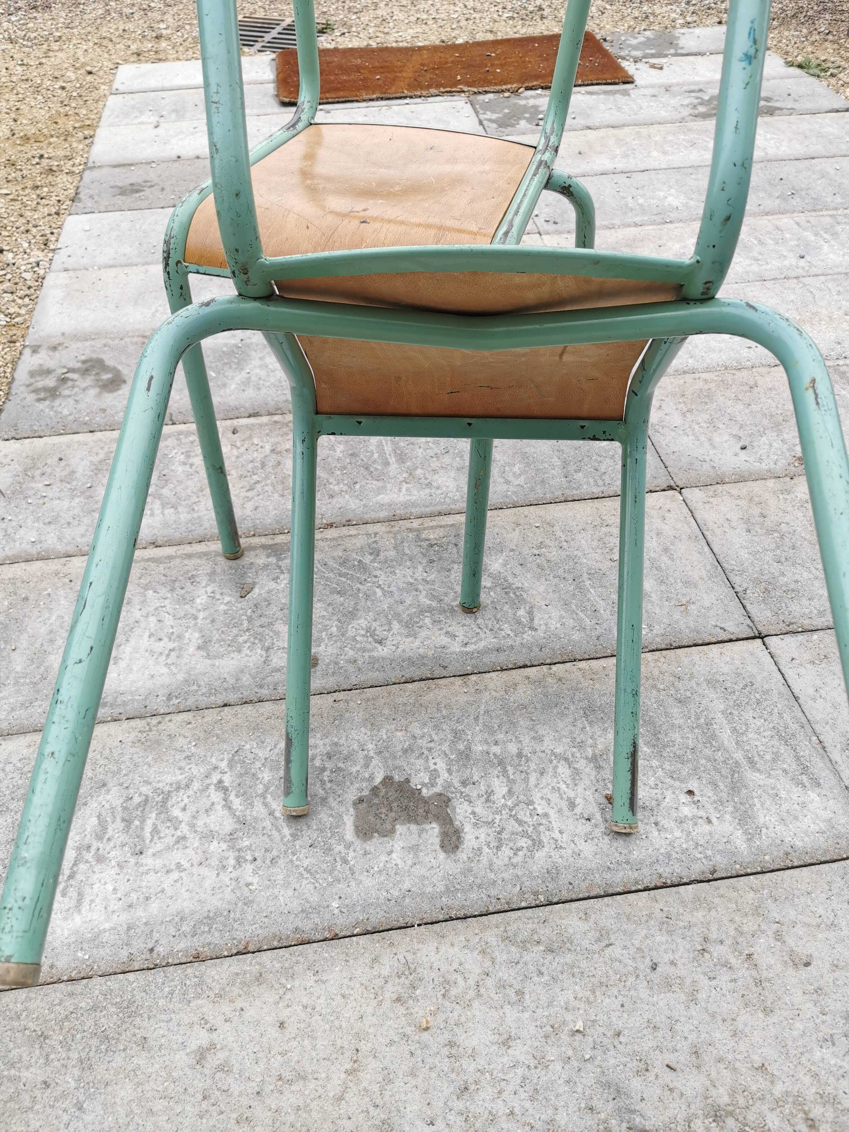 Set of two school chairs