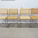 Series of 4 Cesca B32 chairs by Marcel Breuer