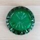 Green glass ashtray
