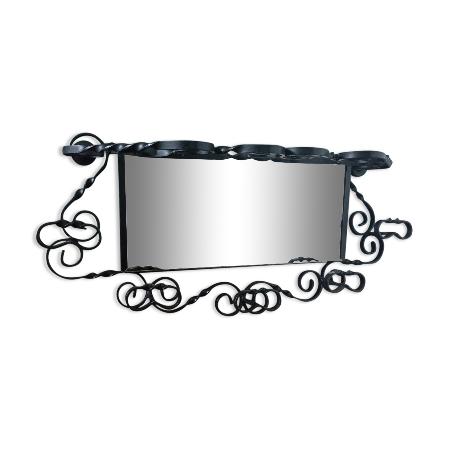 Wrought iron mirror