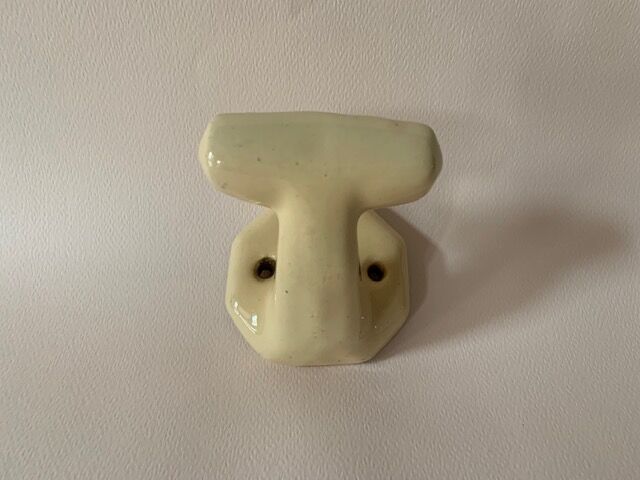 Antique hook in glazed terracotta / Ceramics, 1920, France