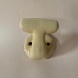 Antique hook in glazed terracotta / Ceramics, 1920, France