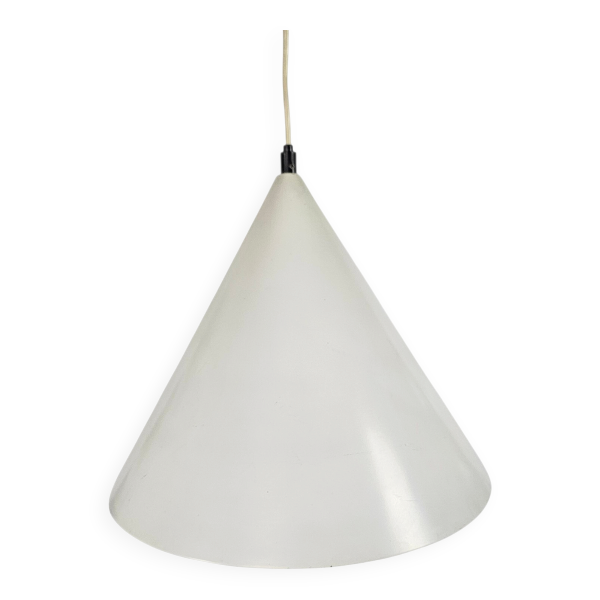 Lampe à pendentif conique minimaliste vintage - style billard Louis Poulsen - années 70