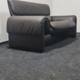 Vintage Swiss 2 seater leather sofa by De Sede model DS 2011