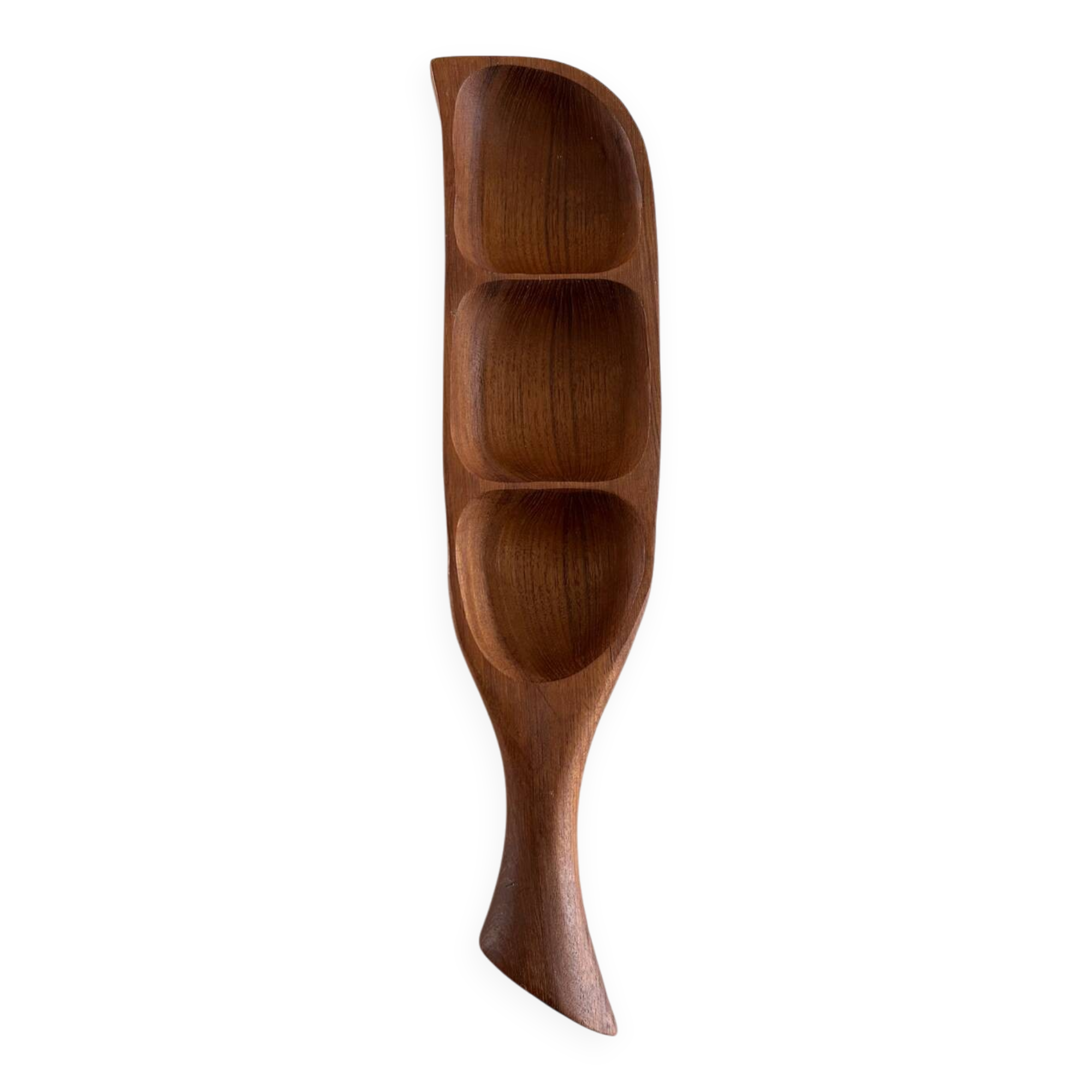 Plateau apéritif vintage en teck