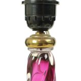 Purple Crystal Table Lamp Val Saint Lambert Swirl Sixties