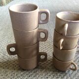 8 tasses en grès