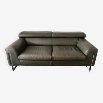 Sofa italien en cuir by Gabrielle Ghetti for Gamma