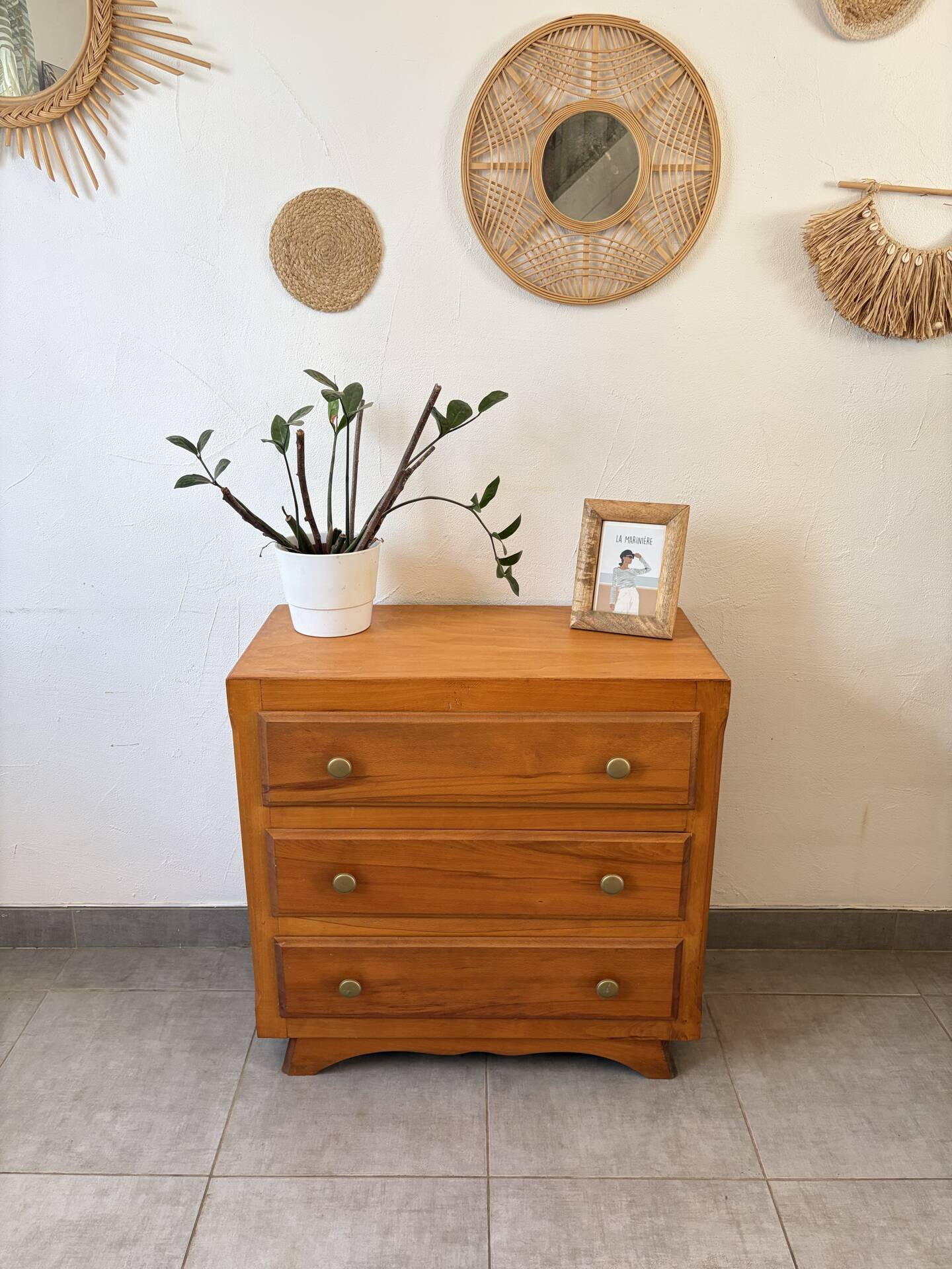 Vintage oak chest of drawers