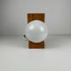 MCM wood and glass wall sconce
