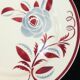 6 flat plates k and g luneville floral décor art deco model rosie
