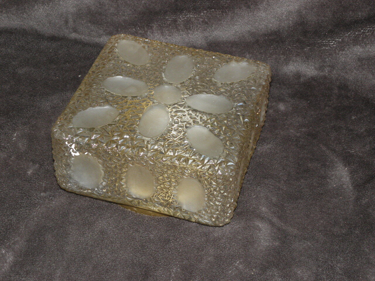 Plafonnier vintage effet glacé