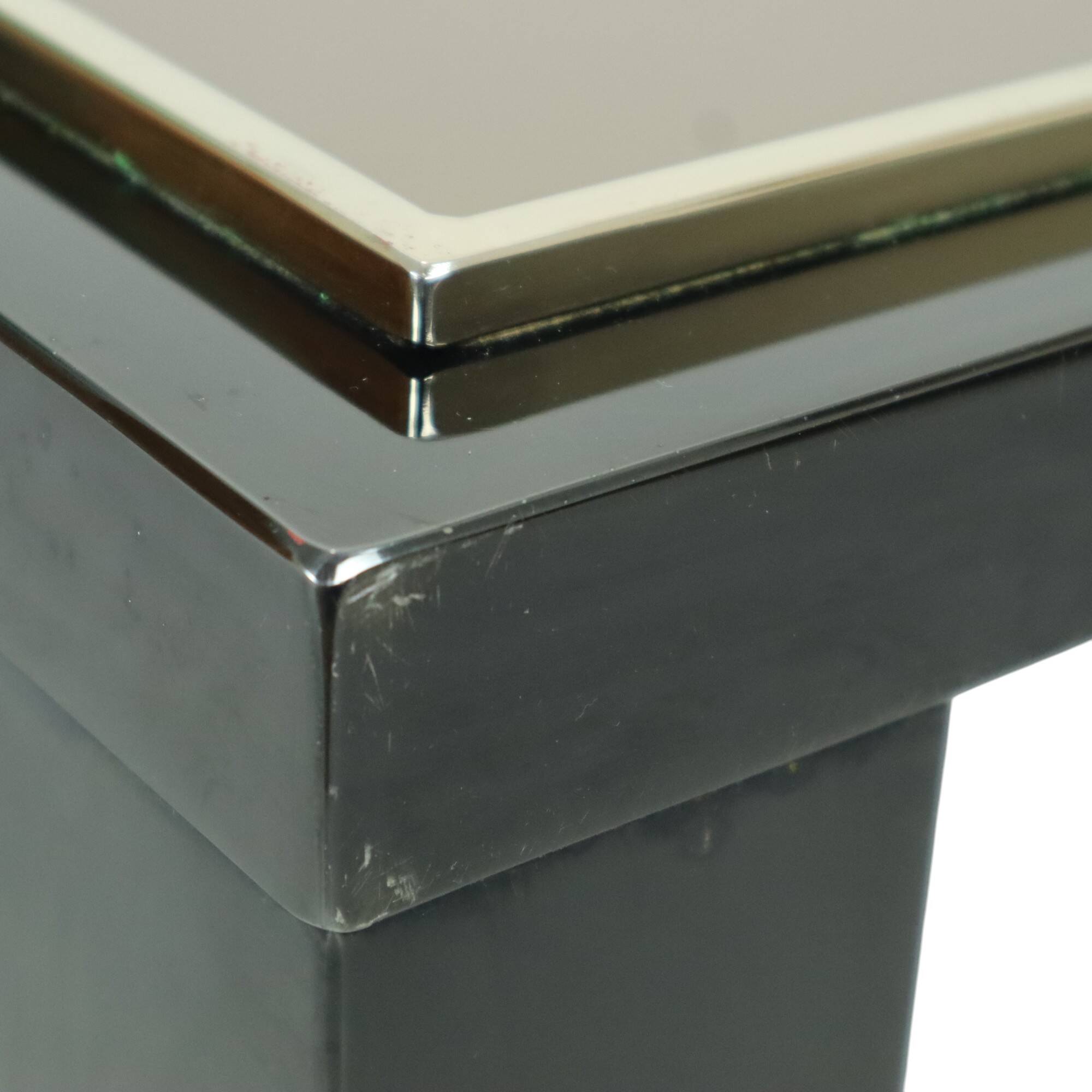 Vintage Rectangular Coffee Table Fedam Metal Glass 130cm