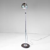 Lampadaire en métal chromé, Italie années 1960