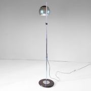Vintage Floor Lamp, Chromed and Metal Structure, Italy 1960s