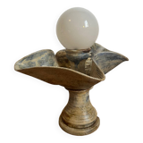 Ceramic lamp with opaline globe