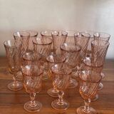 Set of 18 Rosaline stemmed glasses