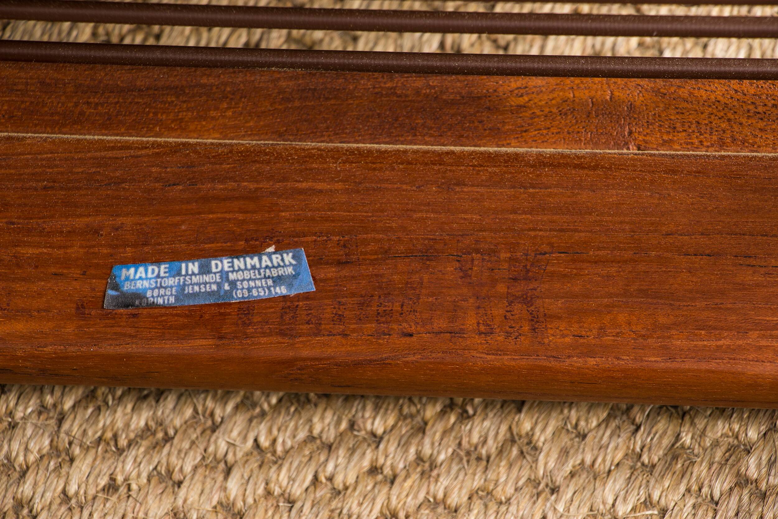 Danish Teak and fabric armchair by Børge Jensen & Sønner 1960.