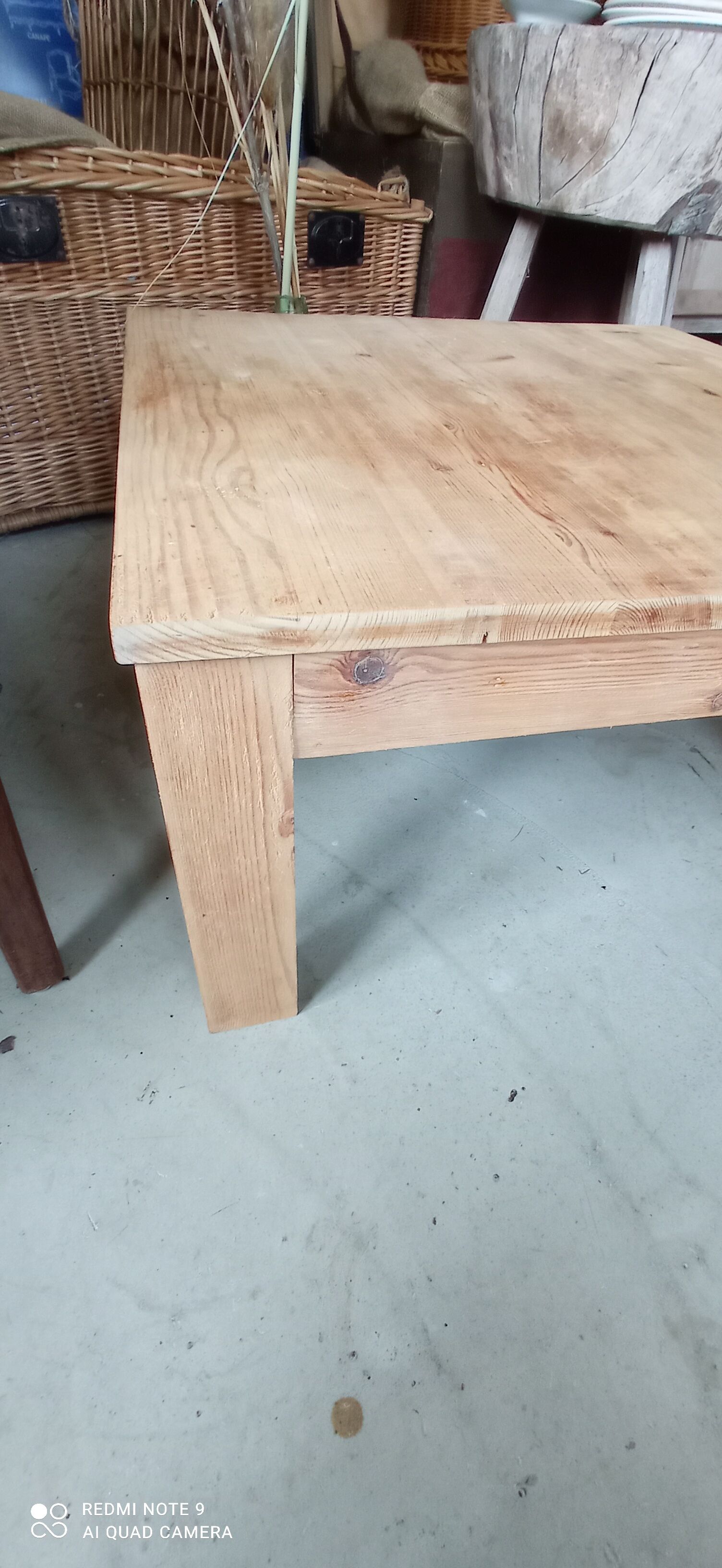 Rough wooden table