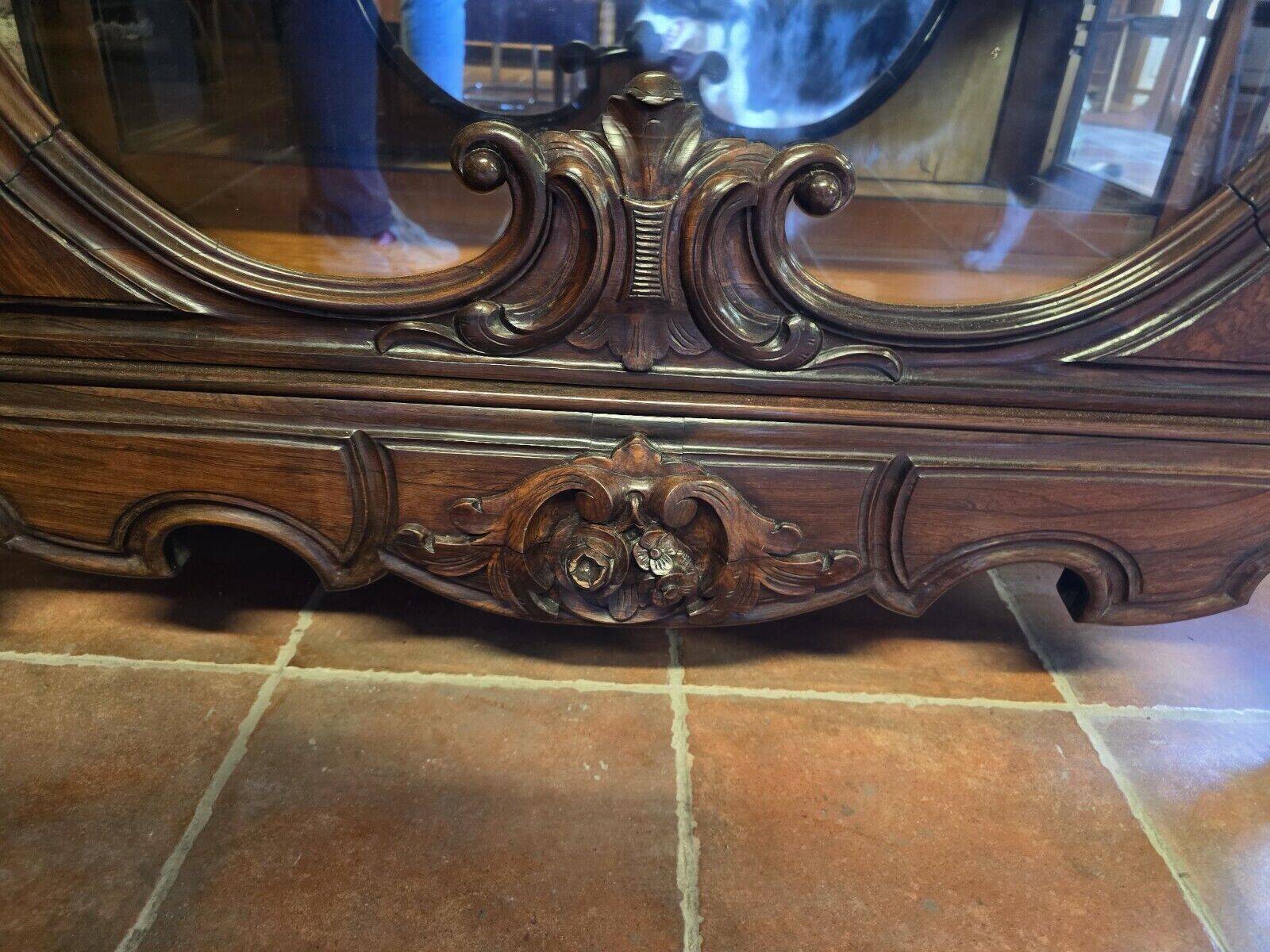 vitrine hollandaise en acajou