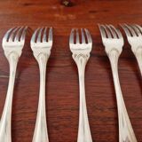Christofle - Set of 11 fish forks, Spatours model, in silver-plated metal