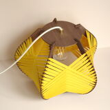 Lampe jaune tissée à poser