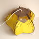 Yellow woven lamp to install