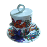 Milk jug, sugar bowl on Acapulco plate from Villeroy and Boch