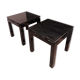 Pair of black square coffee table