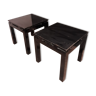 Paire de tables basse carrees noires