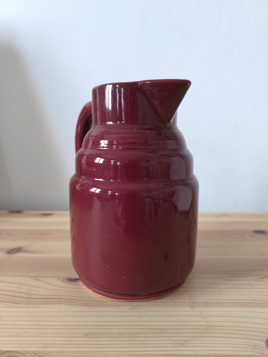 Vintage earthenware pitcher PL France