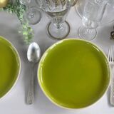 6 glazed ceramic dessert plates