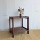 Dark wood bedside table - mid-century modern style