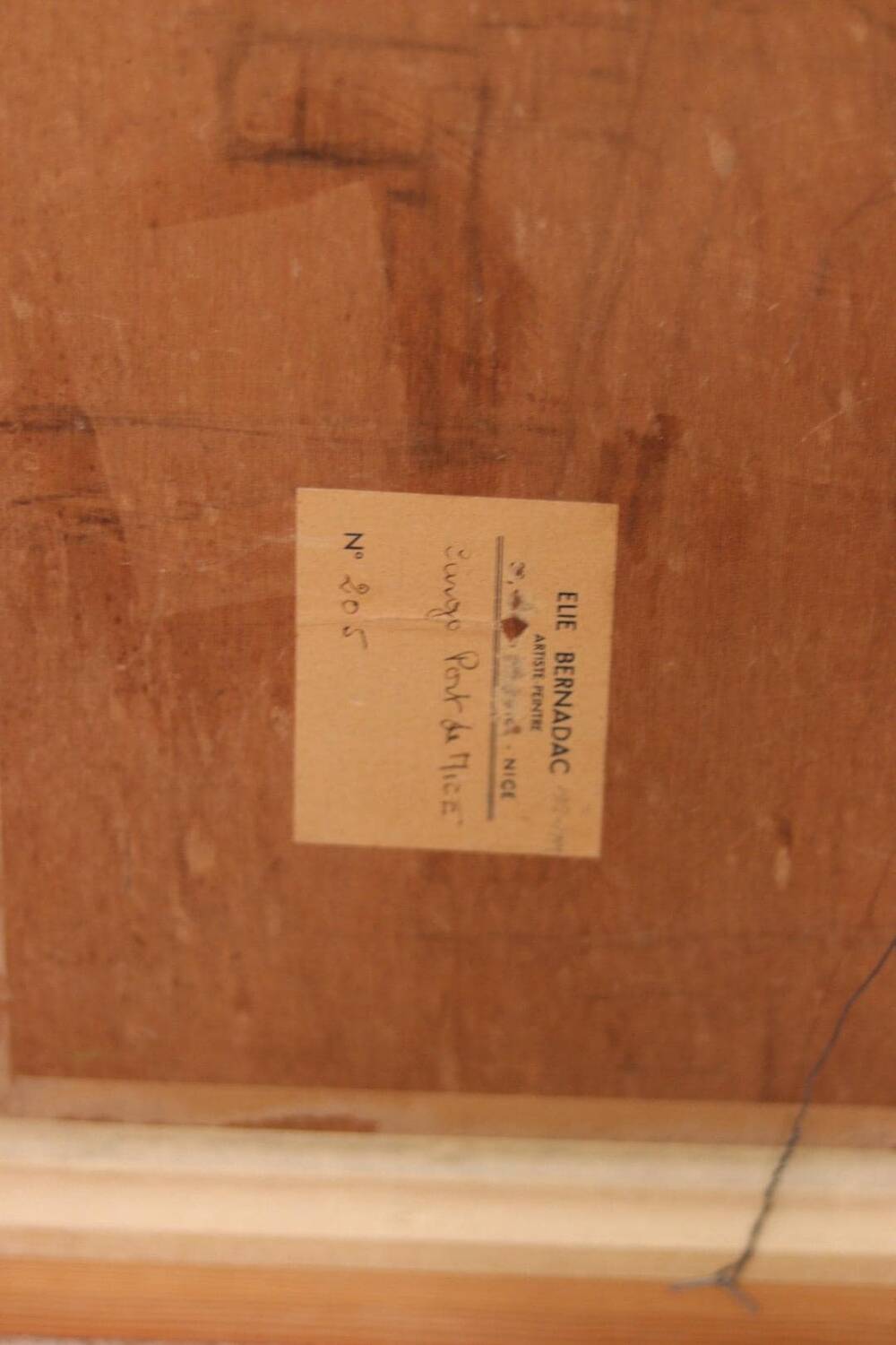 French Oil on Panel – “Port de Nice” by Elie Bernadac (1913–1999)