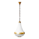 Lampadario a sospensione vetro opalino ottone anni ’50 vintage