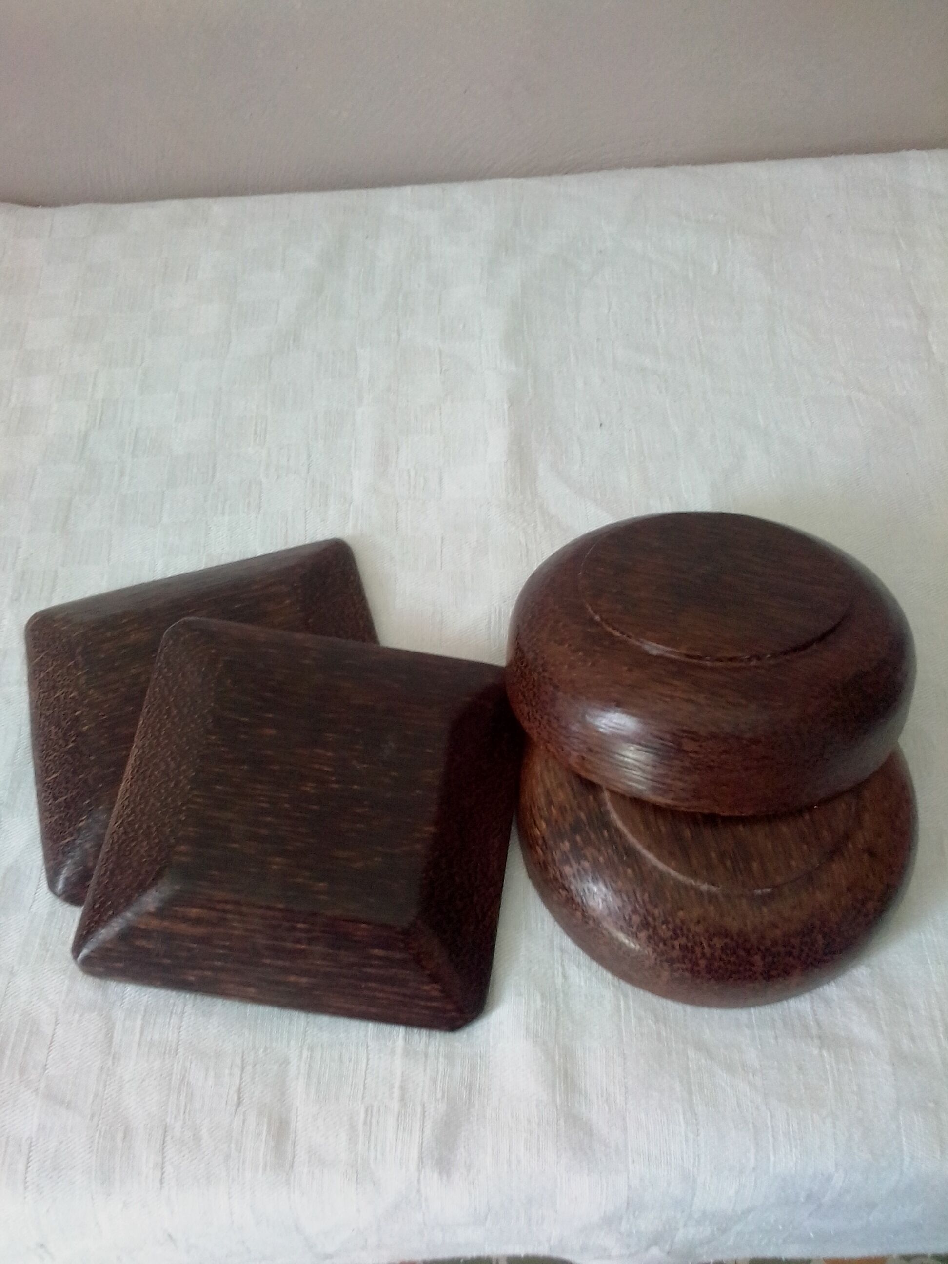 Set of wooden appetizer cups